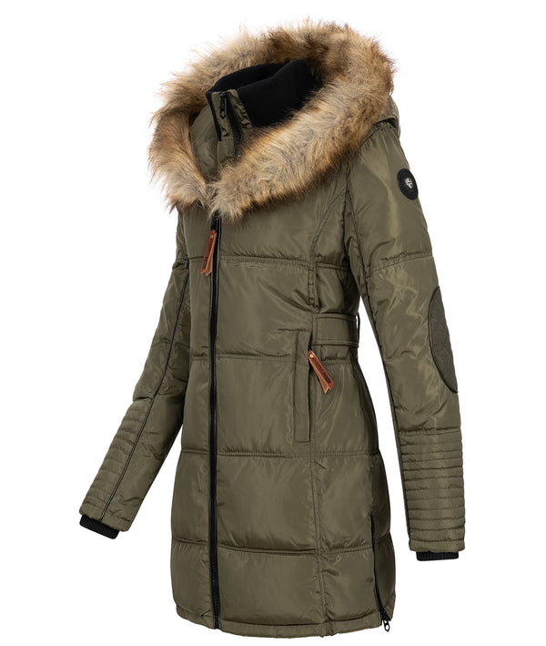 Geographical Norway Damen Winter Mantel mit Kunstfellkragen D-454 _81472.jpg