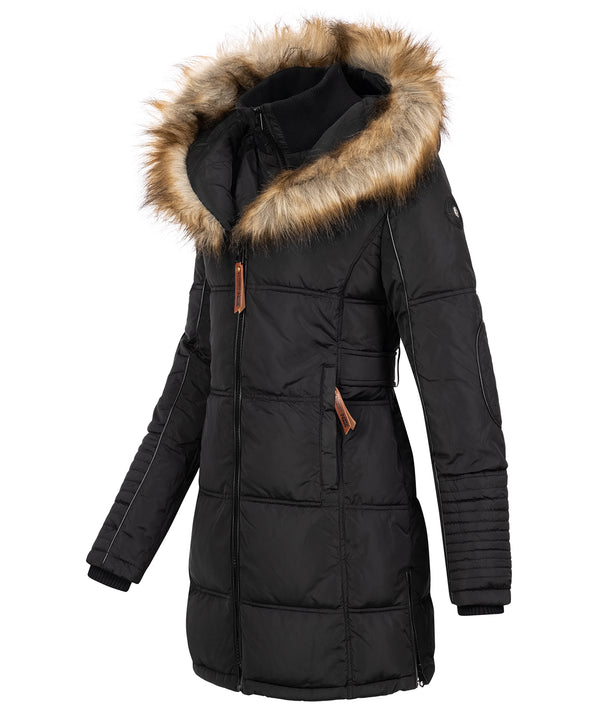Geographical Norway Damen Winter Mantel mit Kunstfellkragen D-454 _81475.jpg
