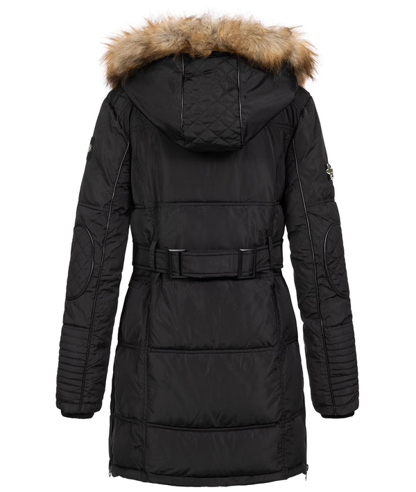 Geographical Norway Damen Winter Mantel mit Kunstfellkragen D-454 _81476.jpg