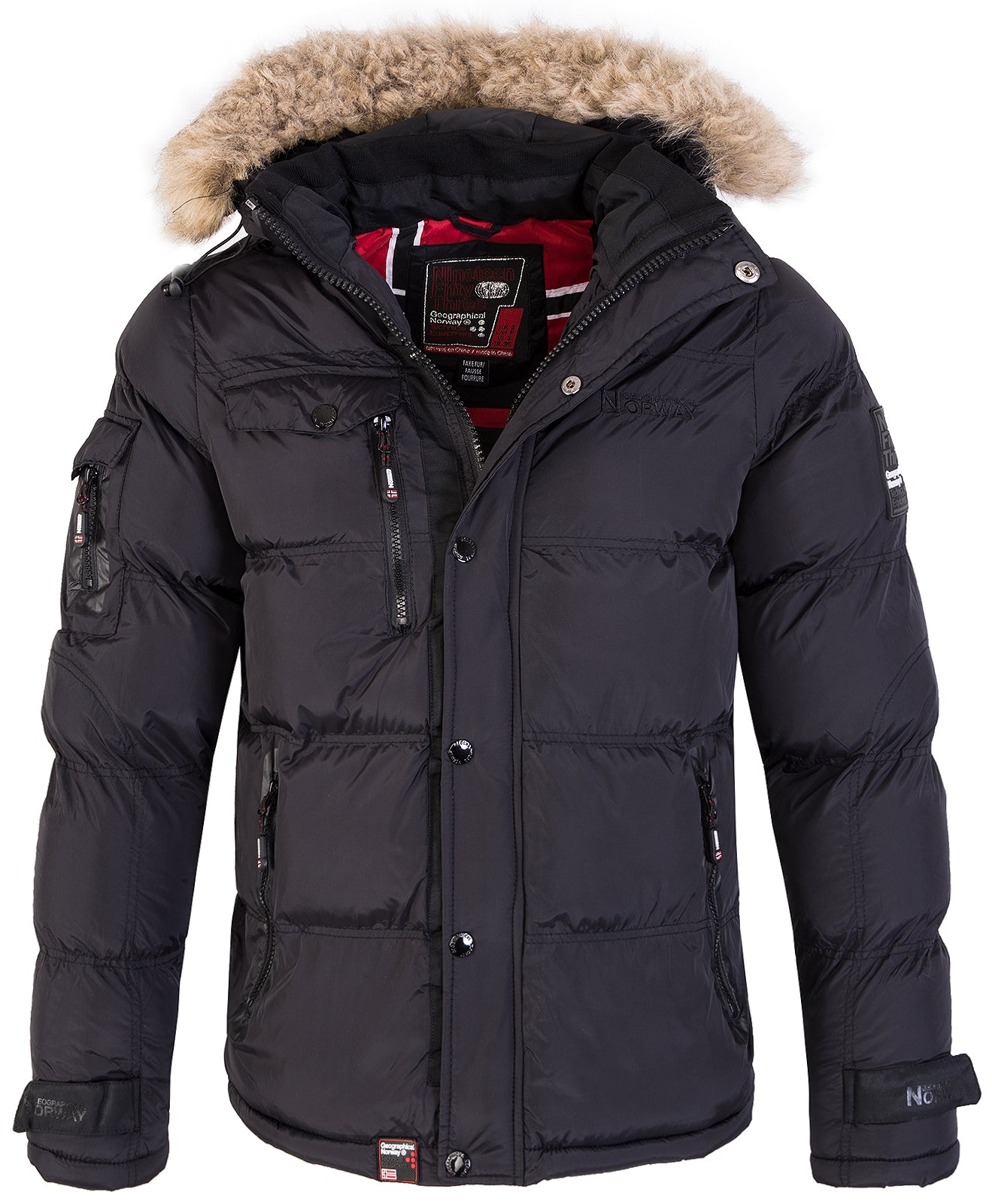Geographical Norway Herren Winterjacke Warm Gefüttert Outdoor