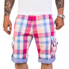 Herren Cargo Shorts Kariert mit Gürtel H-186_79921.jpg