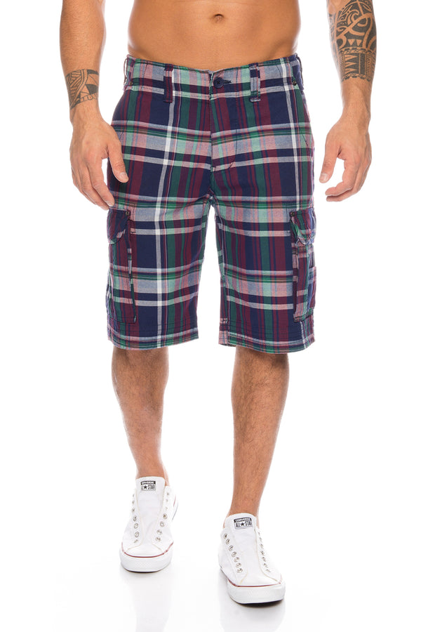 Herren Cargoshorts mit Karomuster Regular Fit H-074_79873.jpg