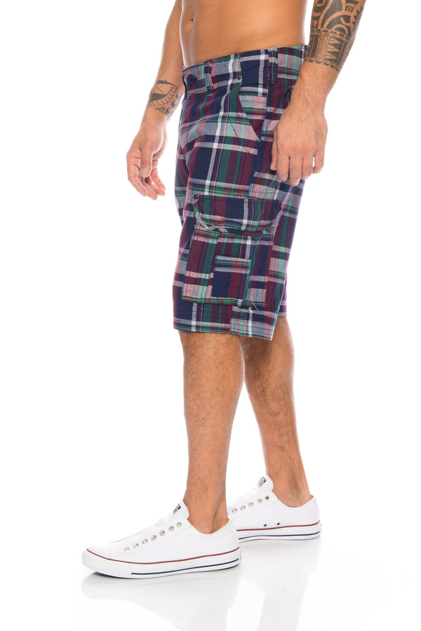 Herren Cargoshorts mit Karomuster Regular Fit H-074_79874.jpg