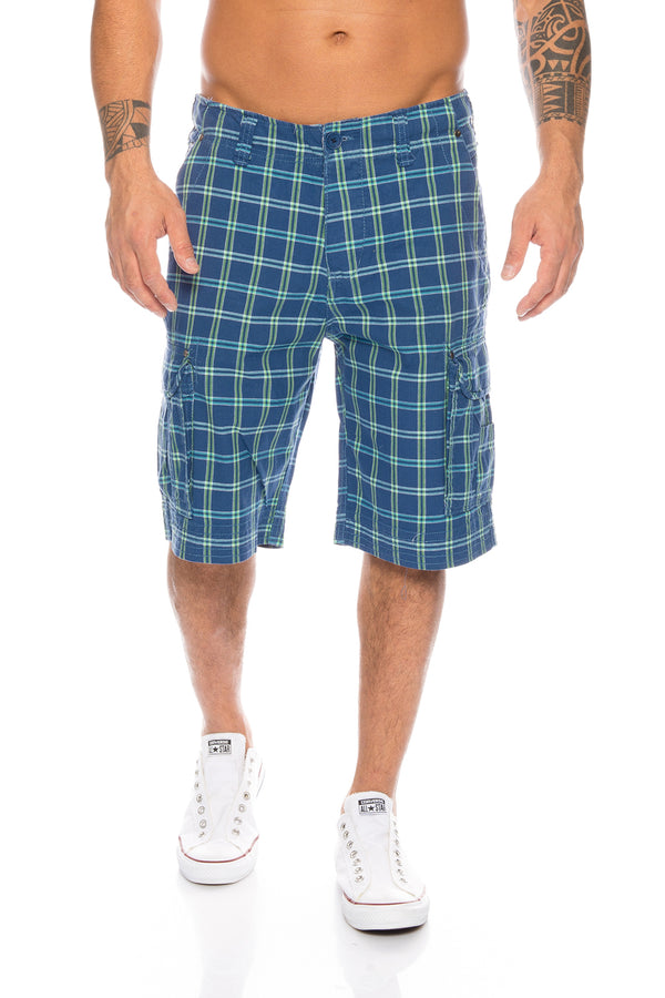 Herren Cargoshorts mit Karomuster Regular Fit H-074_79876.jpg