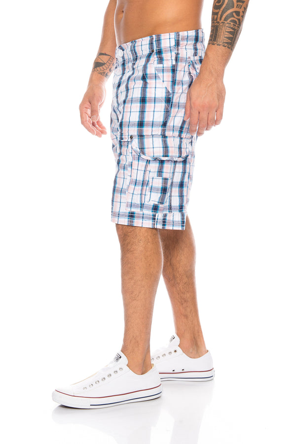 Herren Cargoshorts mit Karomuster Regular Fit H-074_79887.jpg