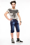Herren Jeans Shorts Regular Fit Dunkelblau H-030_75993.jpg