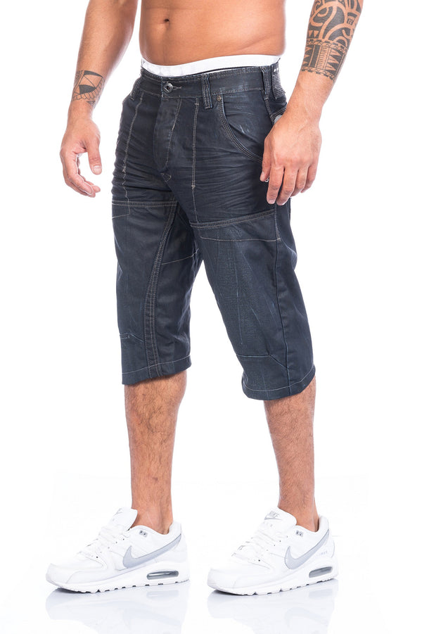 Herren Jeansshorts Regular Fit Dunkelblau H-093_76203.jpg
