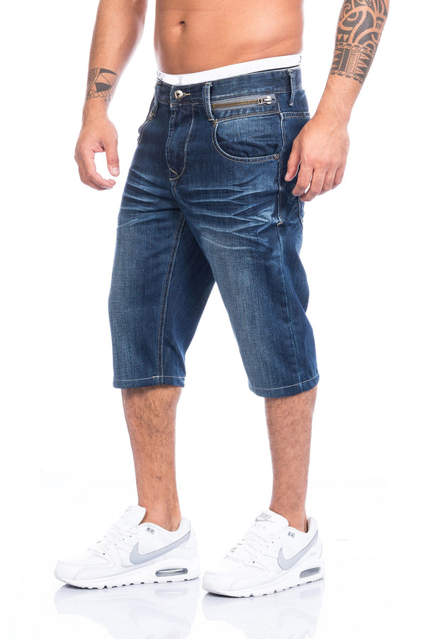Herren Jeansshorts Stonewashed Dunkelblau H-094_76206.jpg