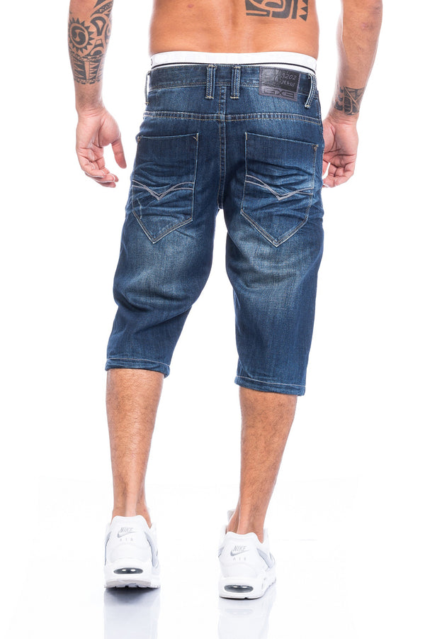 Herren Jeansshorts Stonewashed Dunkelblau H-094_76207.jpg