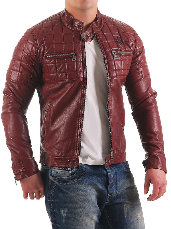 Herren Kunstlederjacke Biker-Style H-123_77189.jpg