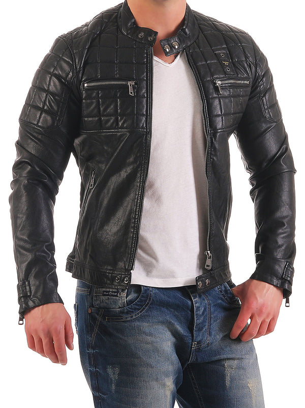 Herren Kunstlederjacke Biker-Style H-123_77192.jpg