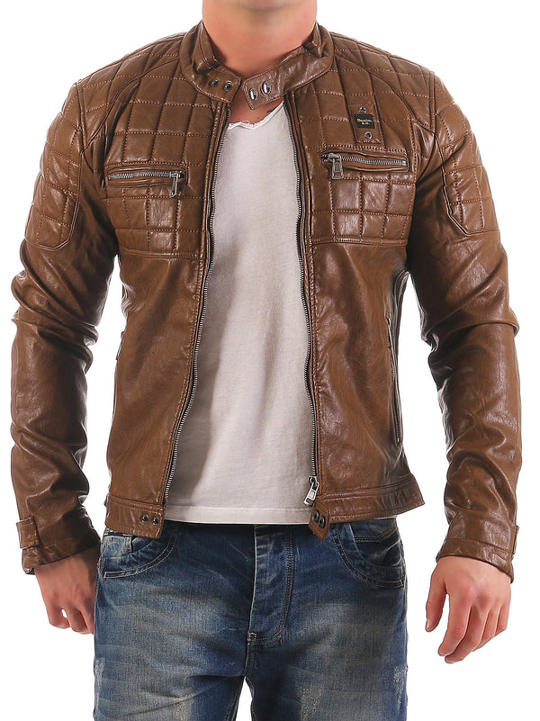 Herren Kunstlederjacke Biker-Style H-123_77194.jpg