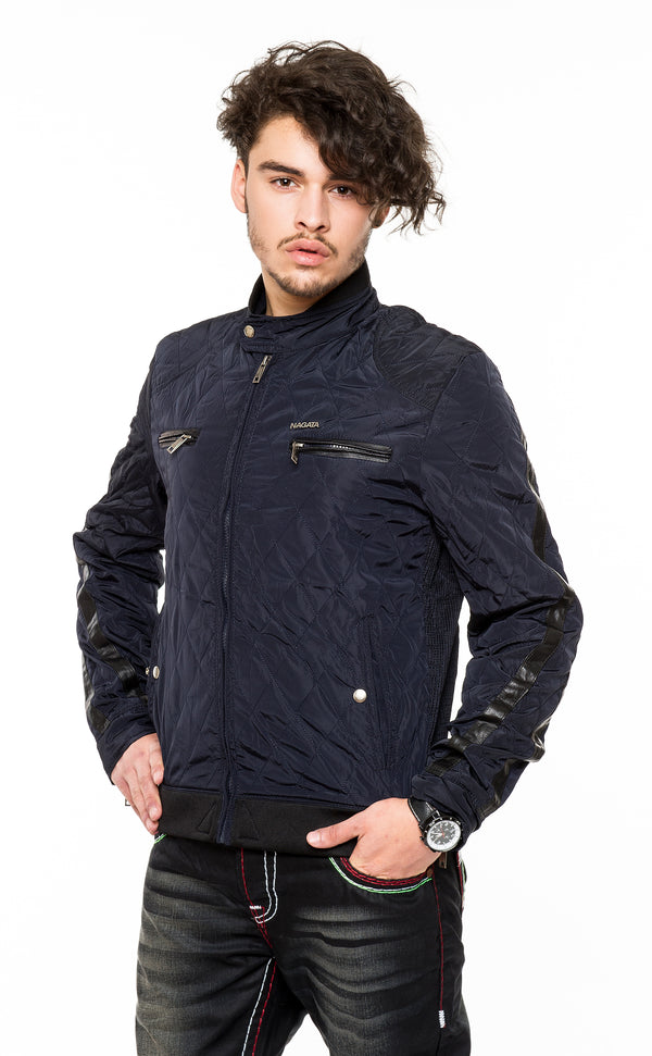 Herren Steppjacke gerippter Kragen Regular Fit H-048_79002.jpg