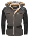 Herren Winter Bikerjacke mit Kunstlederärmeln gefüttert H-062 _79037.jpg