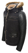 Herren Winter Bikerjacke mit Kunstlederärmeln gefüttert H-062 _79041.jpg