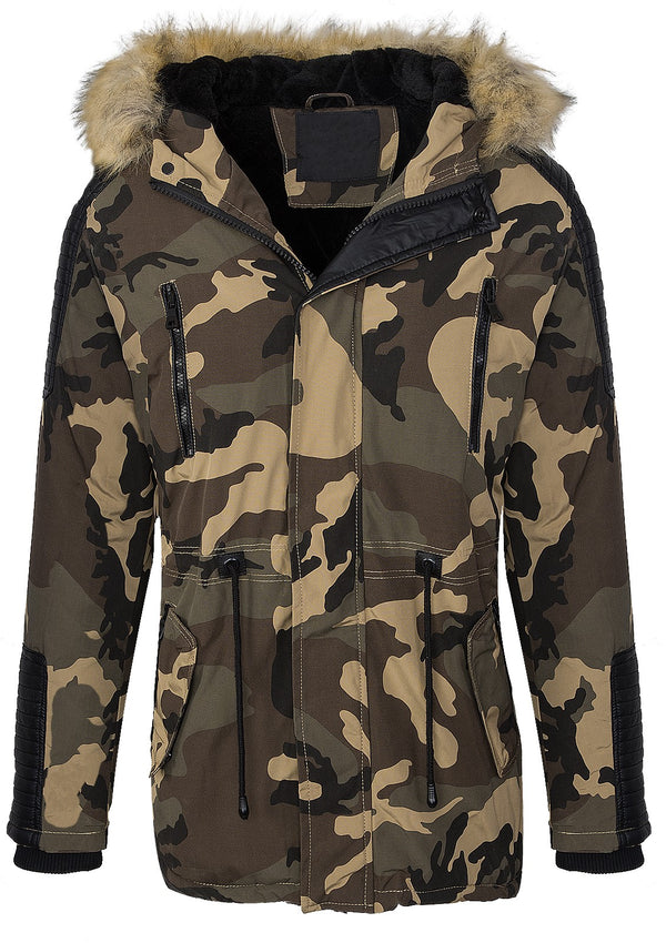 Herren Winter Jacke Kapuze mit Kunstfellkragen Teddyfell H-133_79135.jpg