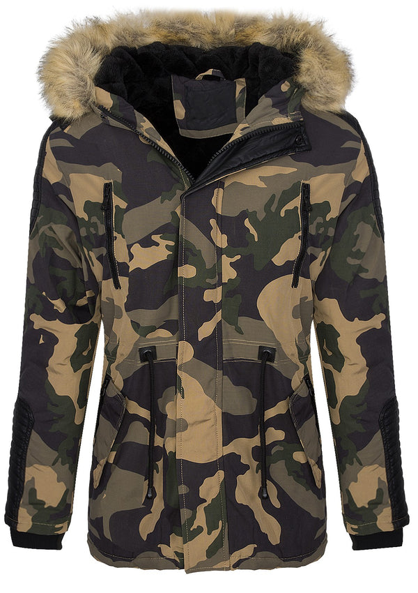 Herren Winter Jacke Kapuze mit Kunstfellkragen Teddyfell H-133_79139.jpg