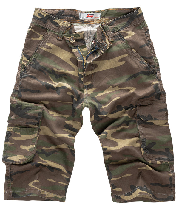 Lorenzo Loren Herren Cargoshorts Camouflage LL-391_79970.jpg
