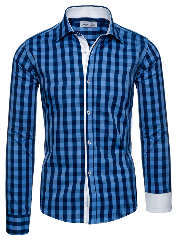 Lorenzo Loren Herren Hemd Kariert Slim Fit LL-204_74374.jpg