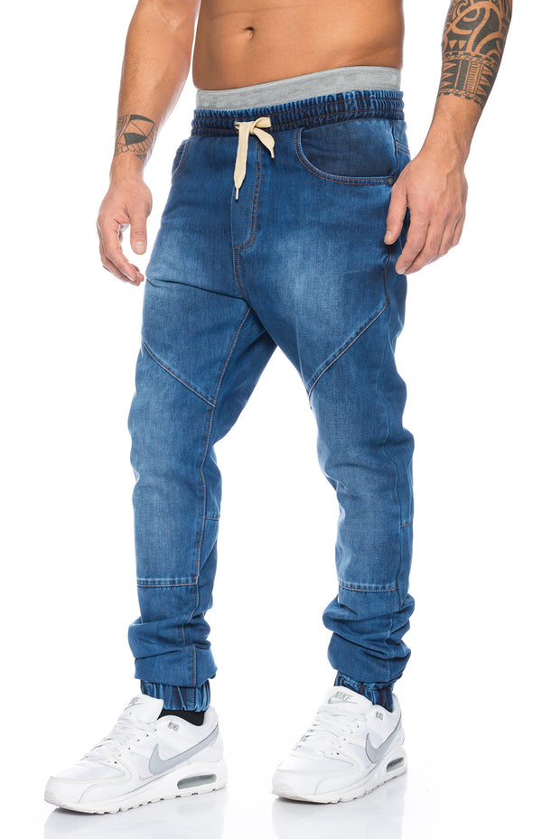 Lorenzo Loren Herren Hose Jogging-Style Blau LL-2523_75599.jpg