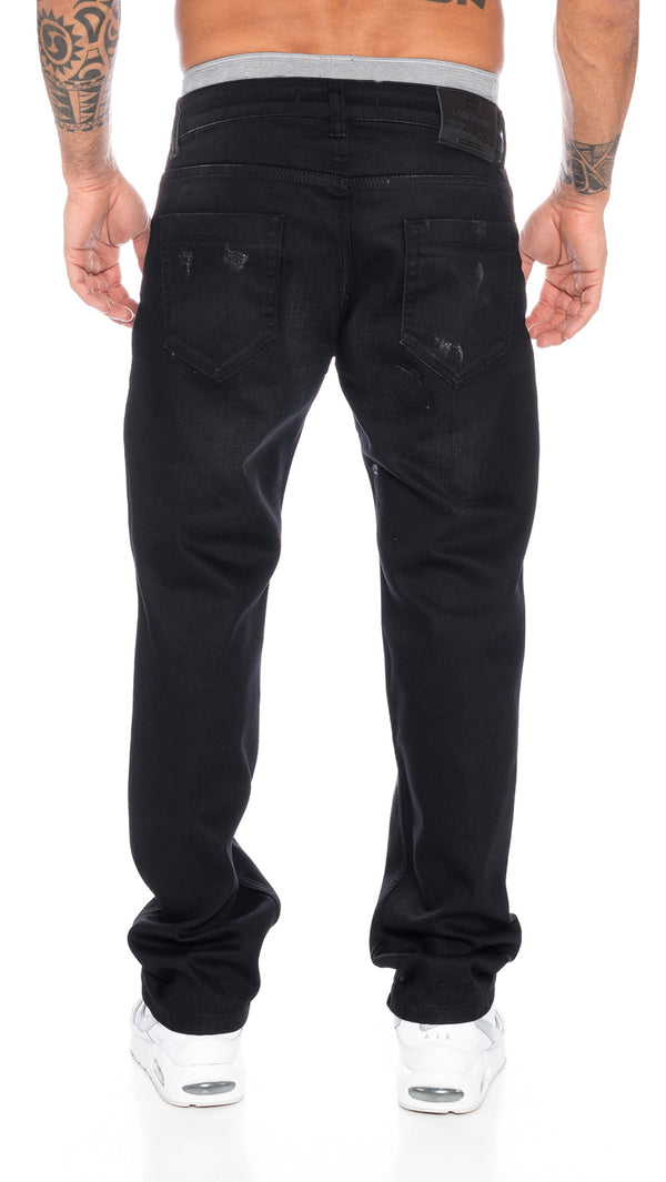 Lorenzo Loren Herren Jeans Comfort Fit Schwarz LL-303_75330.jpg