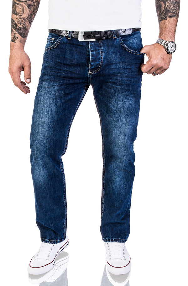 Lorenzo Loren Herren Jeans Regular Fit Dunkelblau LL-328 _62869.jpg