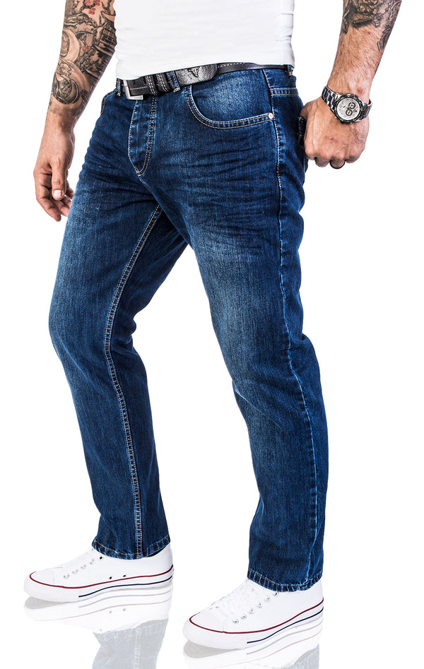 Lorenzo Loren Herren Jeans Regular Fit Dunkelblau LL-328 _62870.jpg