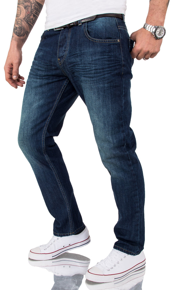 Lorenzo Loren Herren Jeans Regular Fit Dunkelblau LL-386_76169.jpg