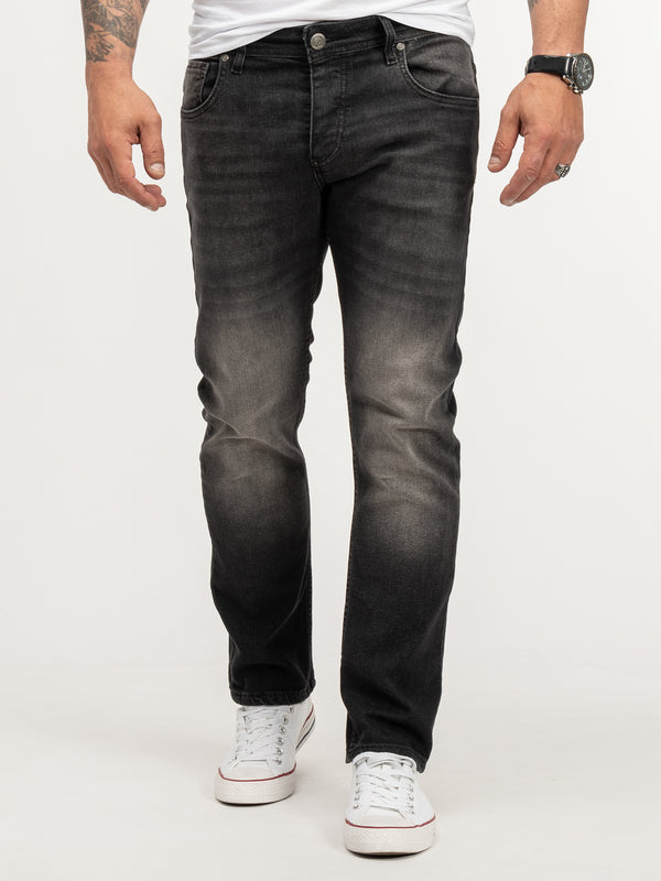 Lorenzo Loren Herren Jeans Regular Fit Schwarz LL-4005_87612.jpg