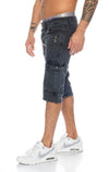 Lorenzo Loren Herren Jeansshorts Schwarz Biker-Style LL-388_34060.jpg