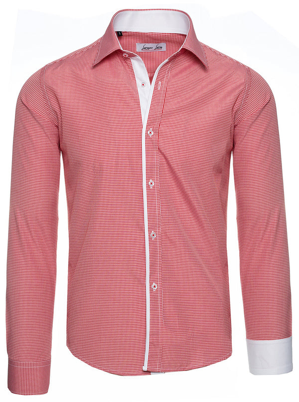 Lorenzo Loren Herren Kariertes Hemd Slim Fit LL-203_74354.jpg