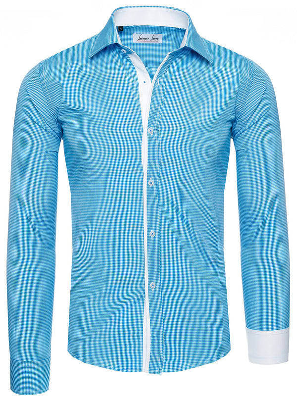 Lorenzo Loren Herren Kariertes Hemd Slim Fit LL-203_74357.jpg