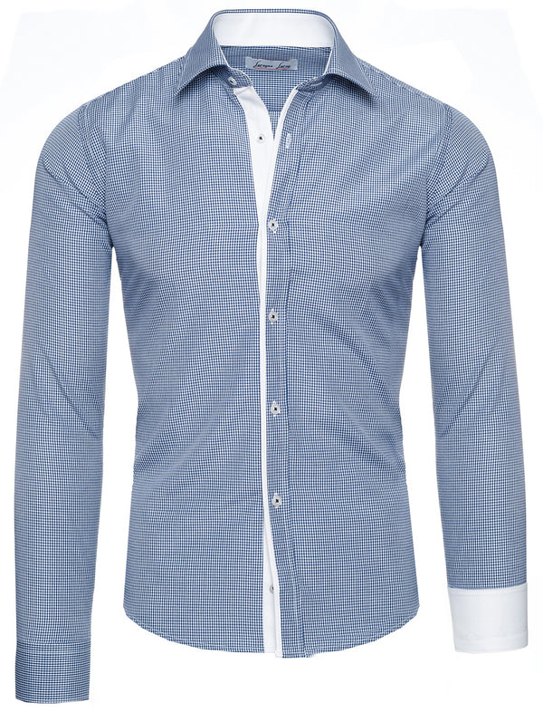 Lorenzo Loren Herren Kariertes Hemd Slim Fit LL-203_74358.jpg