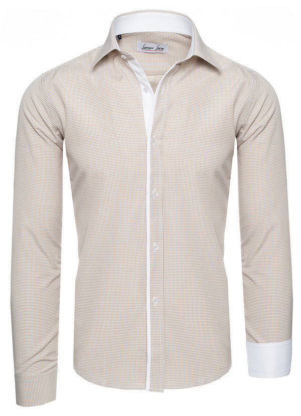 Lorenzo Loren Herren Kariertes Hemd Slim Fit LL-203_74366.jpg