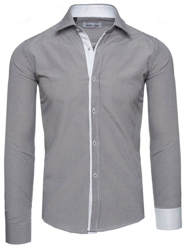 Lorenzo Loren Herren Kariertes Hemd Slim Fit LL-203_74367.jpg