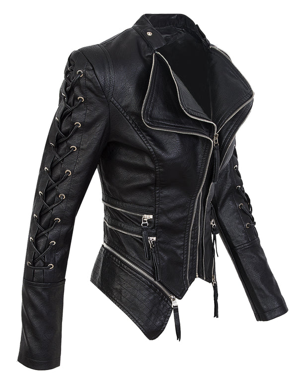 Rock Creek Damen Kunstlederjacke mit Wasserfallkragen D-365_78589.jpg