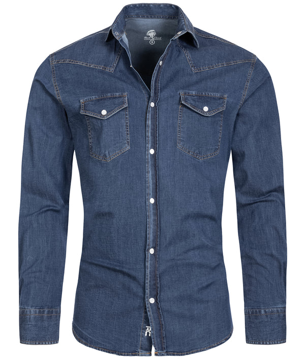 Rock Creek Herren Jeanshemd Kentkragen Blau H-200_75259.jpg