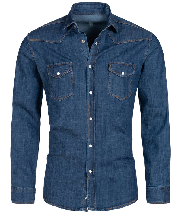 Rock Creek Herren Jeanshemd Kentkragen Dunkelblau H-199_74937.jpg
