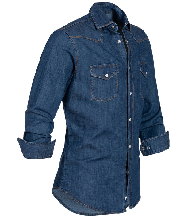 Rock Creek Herren Jeanshemd Kentkragen Dunkelblau H-199_74938.jpg