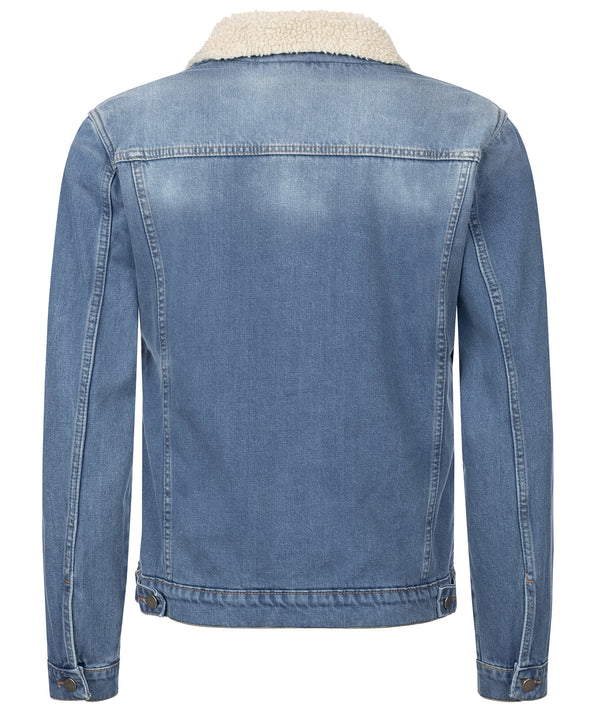 Rock Creek Herren Jeansjacke mit Teddyfellkragen H-217_83803.jpg