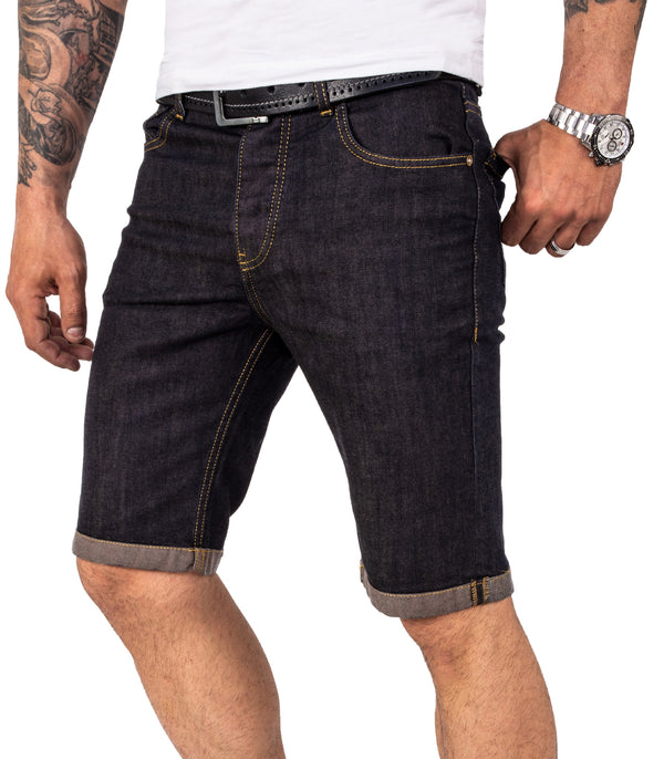 Rock Creek Herren Jeansshorts Slim Fit Dunkelblau RC-2206_83140.jpg