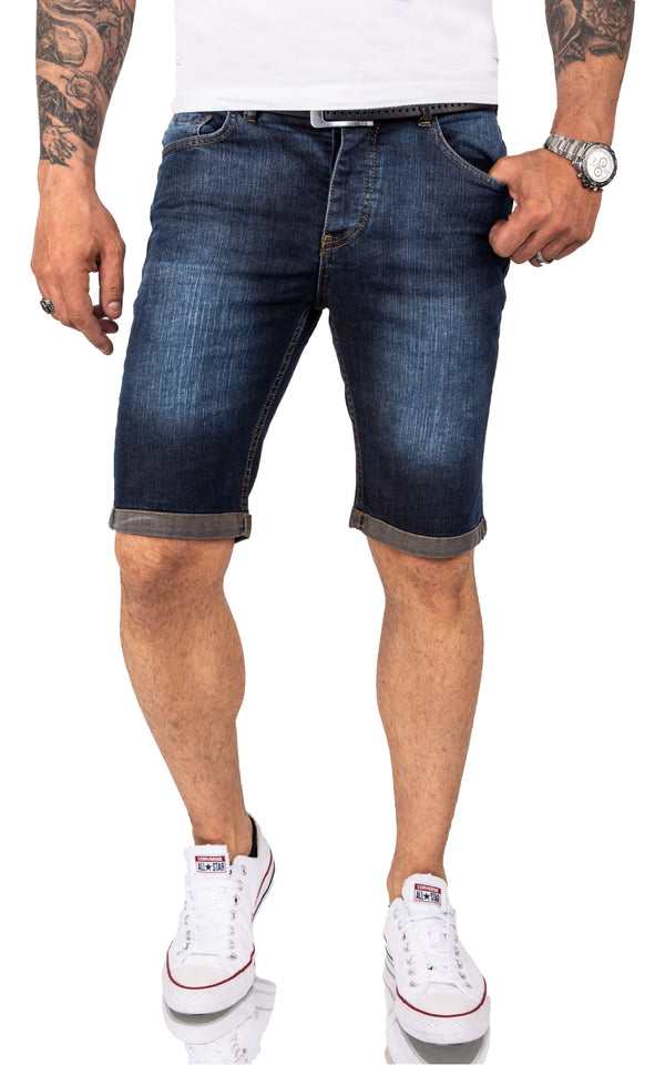 Rock Creek Herren Jeansshorts Slim Fit Dunkelblau RC-2216_83203.jpg