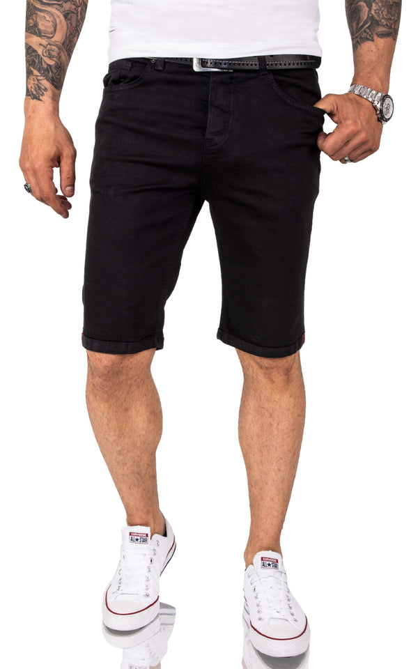 Rock Creek Herren Jeansshorts Slim Fit Schwarz RC-2209_83191.jpg