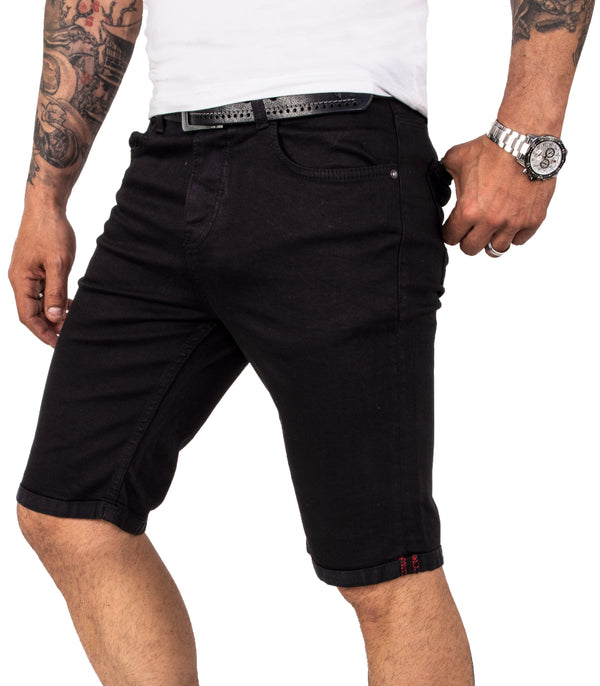 Rock Creek Herren Jeansshorts Slim Fit Schwarz RC-2209_83195.jpg