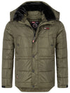 Rock Creek Herren Winterjacke H-393 olivgrün S-5XL wasserabweisende Outdoorjacke mit warmem Innenfutter und Taschen