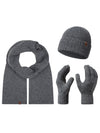 Rock Creek Winter Mütze Schal Handschuh-Set U-104 olivgrün Unisex Einheitsgröße – modisches 3-teiliges Winterset aus Acrylstrick für Damen und Herren