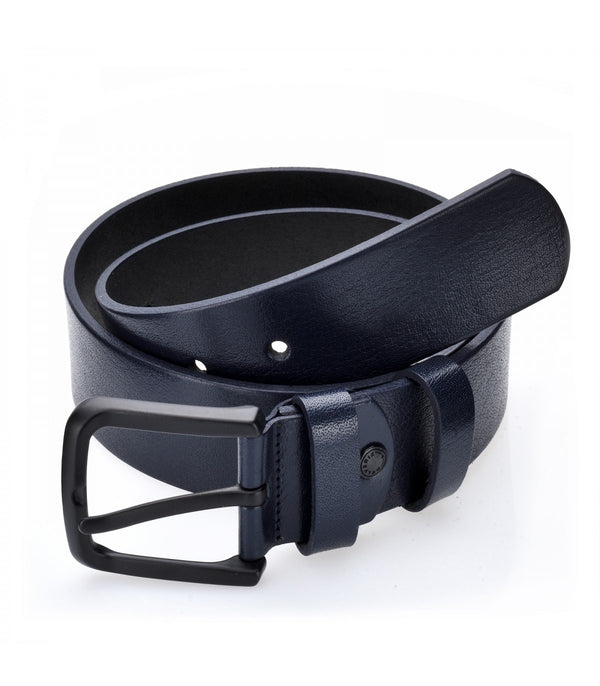 Gelverie Herren Gürtel Echt Leder Blau GG-102