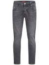 Lorenzo Loren Herren Jeans Regular Fit Grau LL-4010
