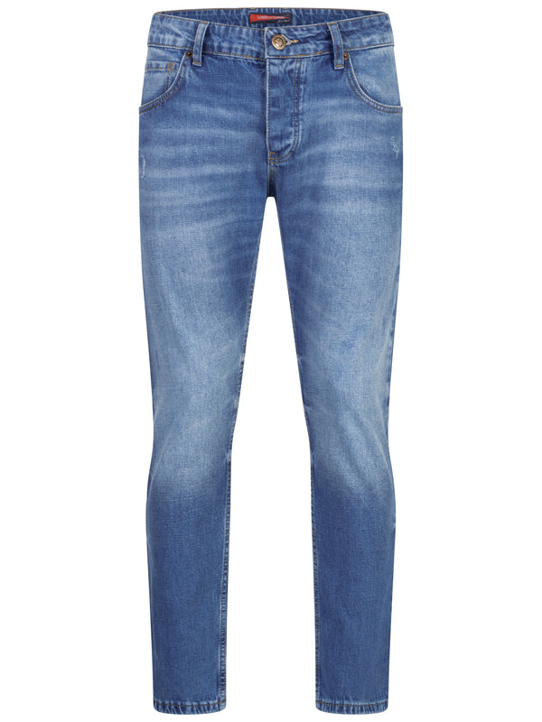 Lorenzo Loren Herren Jeans Regular Fit Hellblau LL-4011
