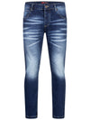 Lorenzo Loren Herren Jeans Regular Fit Dunkelblau LL-4012